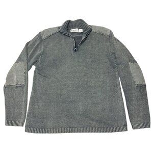 BKE 67 Men's Quarter Zip Knit Pullover Size XL - Army Green Rugged Y2K Vintage